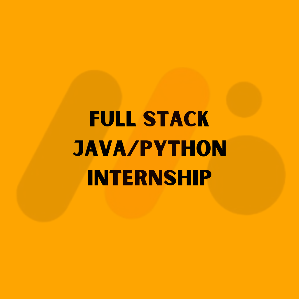 Full Stack Java/Python Internship